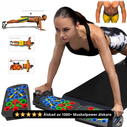 Bärbar Muskelpower Push Up + Hopprep